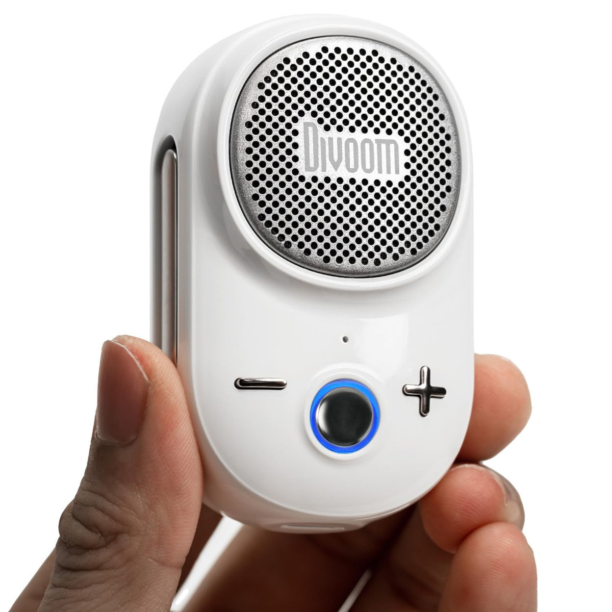 Divoom Itour-S clip-on front view, showcasing portable sound for workouts.