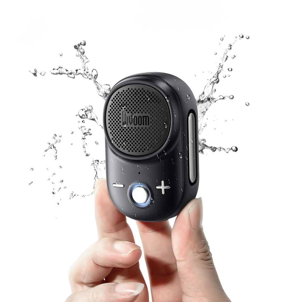 Divoom Itour-S clip-on speaker for on-the-go music and hands-free use.
