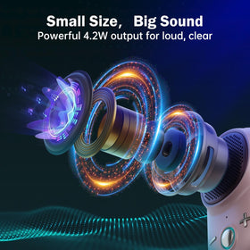 Divoom Itour-S closeup on passive radiator delivering deeper bass for richer sound