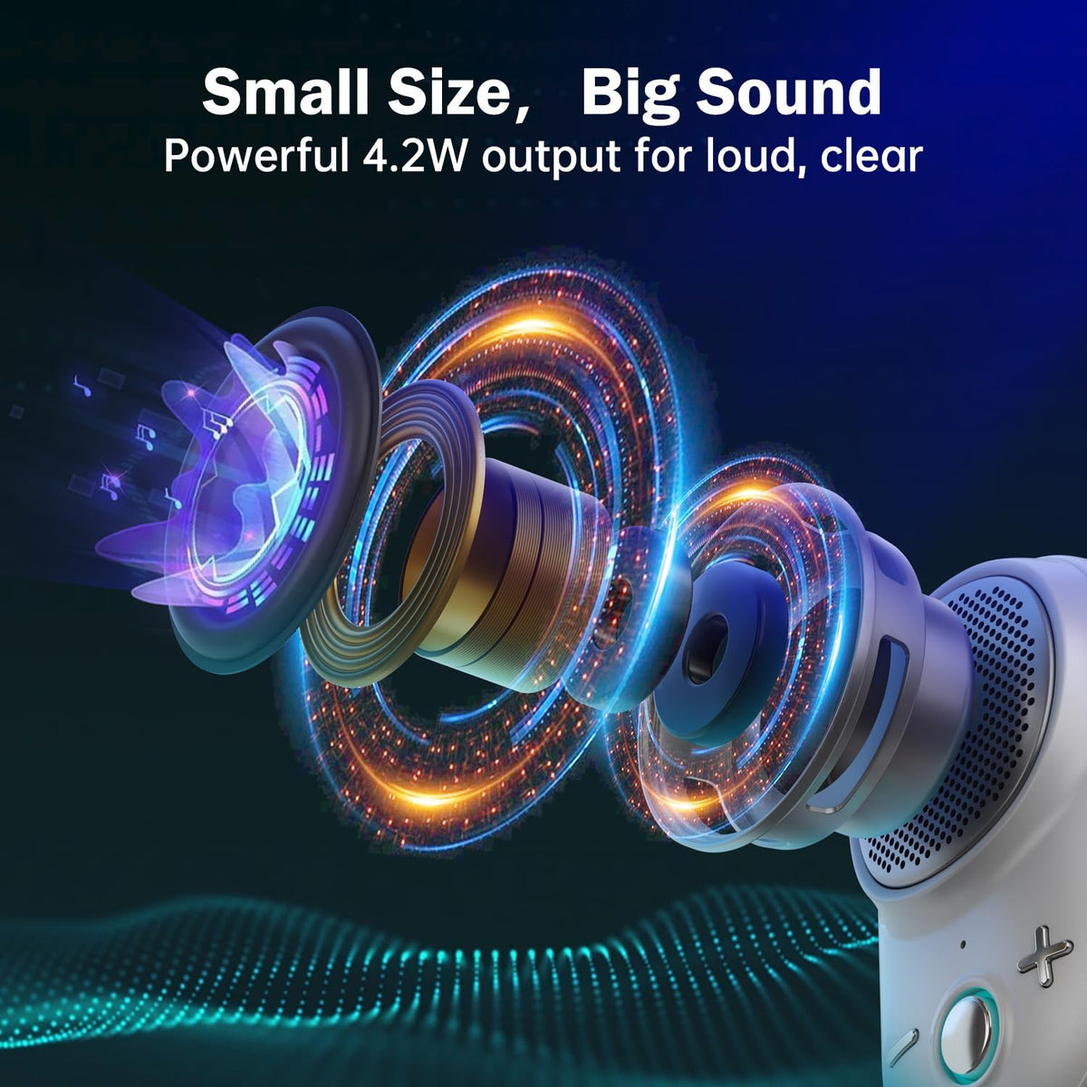 Divoom Itour-S secure metal clip for active use.