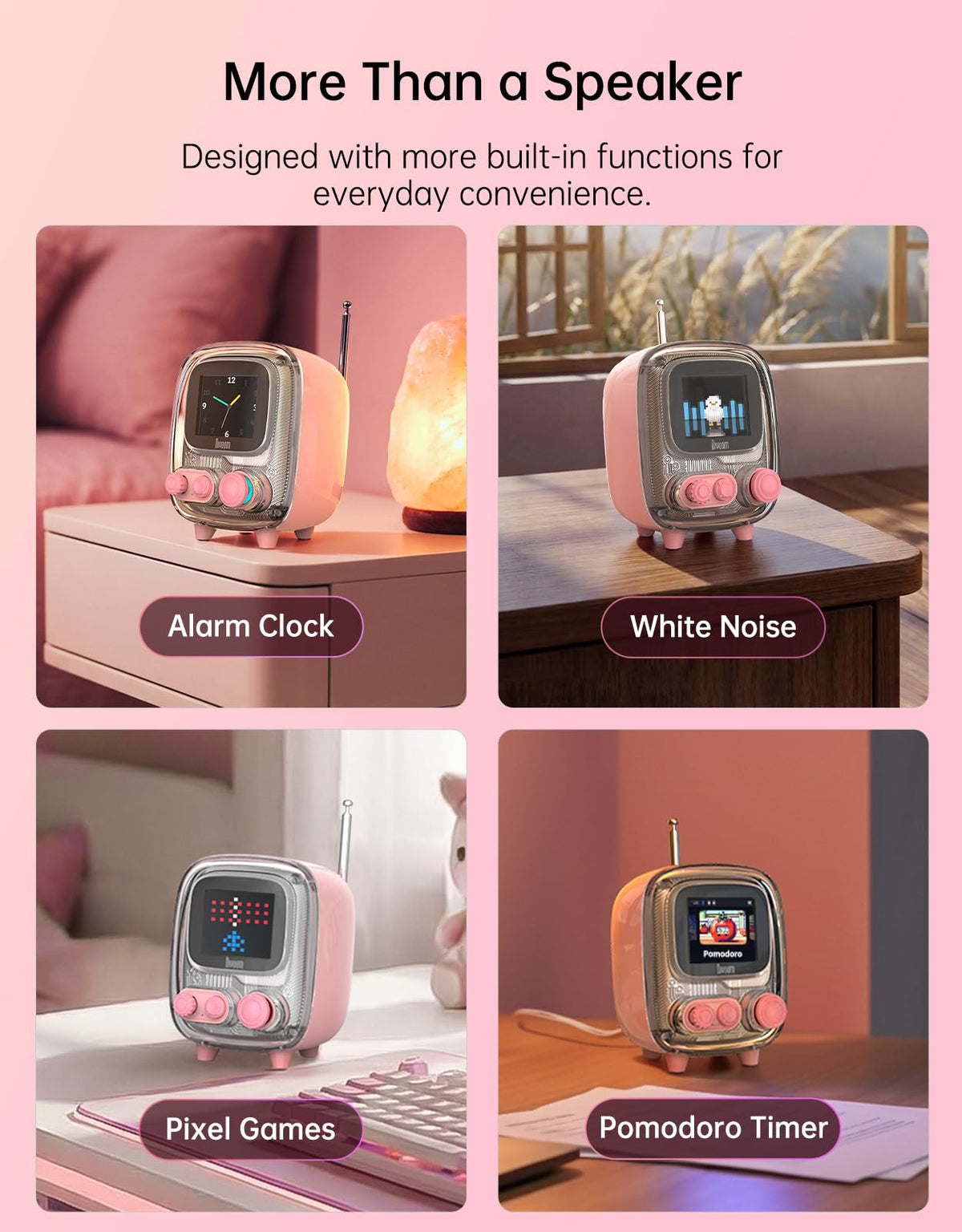 Divoom Tiivoo-2 side controls and ports showing easy connectivity benefit