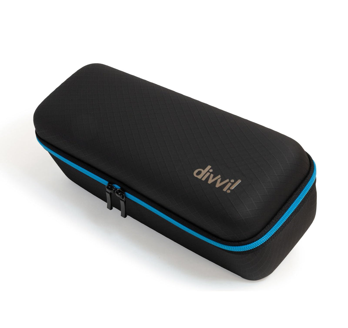 Divvi case with nylon strap cradle and organized storage compartment.