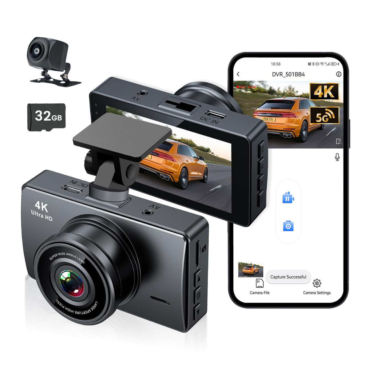 DIWEISHI X17 front camera close-up showing clear lens and wide coverage