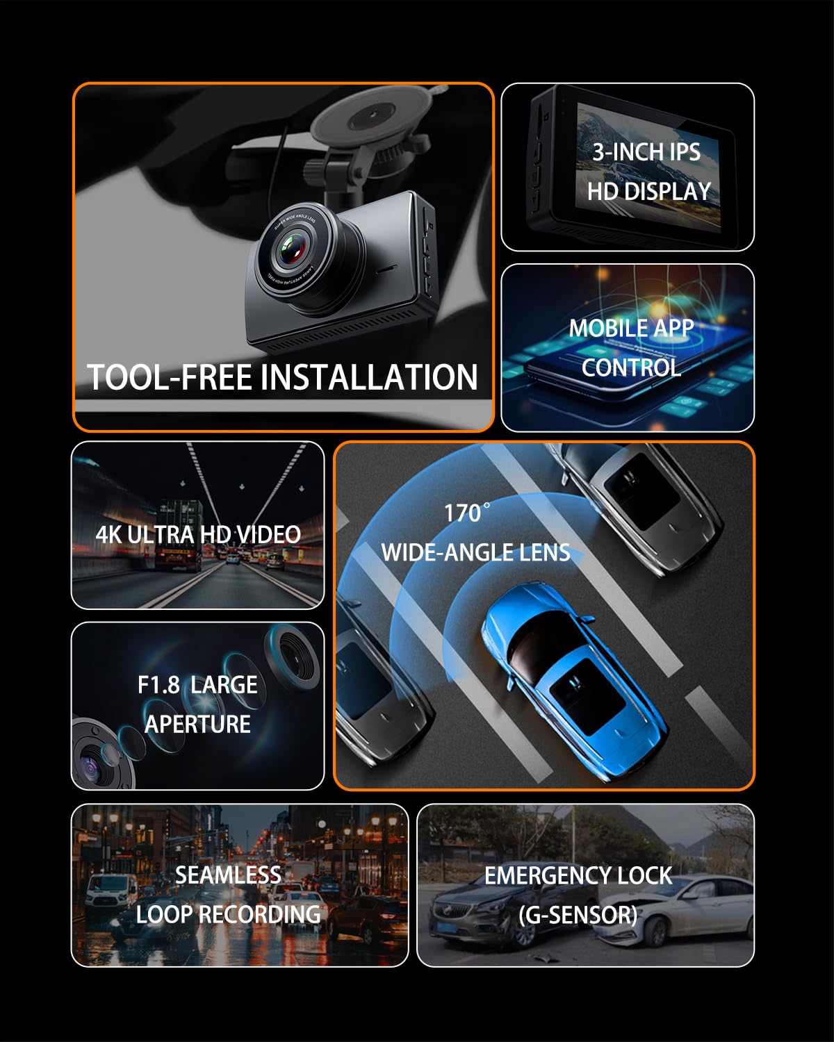 DIWEISHI rear camera detail illustrating compact design and parking safety