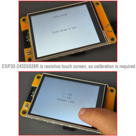 DIYmalls ESP32-2432S028R with Arduino IDE compatibility for easy prototyping.