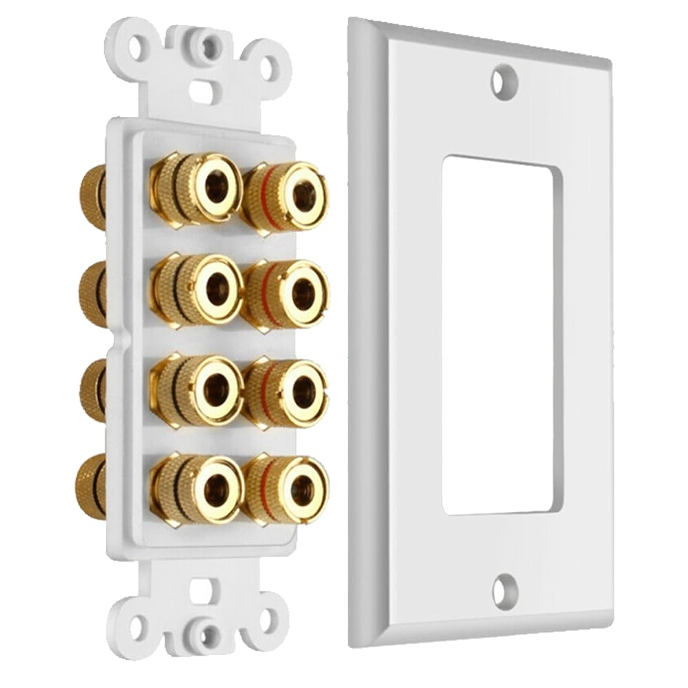 DIYTECH wall plate with ethernet jack integration eases cabling.