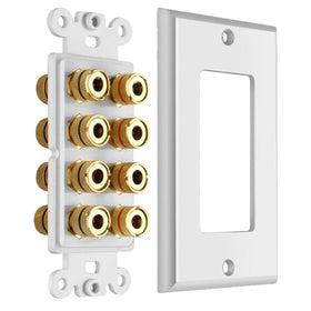 DIYTECH wall plate with ethernet jack integration eases cabling.