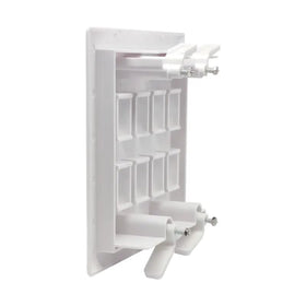 DIYTECH wall plate installed in a wall box showing tidy cables and concealed wiring benefit