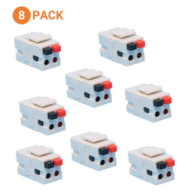 DIYTECH Keystone wall plate connection supports 12 AWG wire for solid audio paths