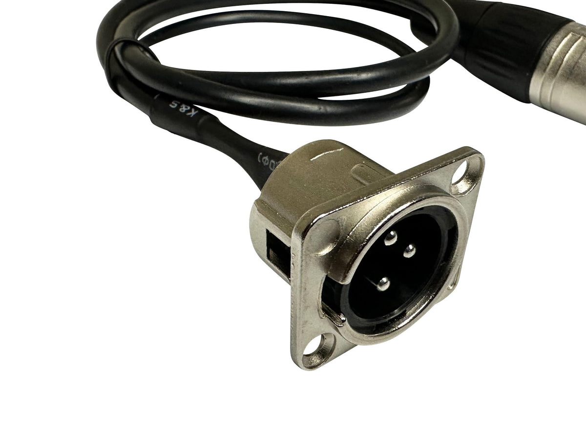 DIYTECH Premium XLR pass-through cable for floor box ensures flexible routing in tight spaces