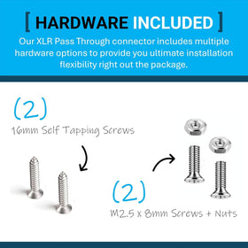DIYTECH Premium XLR pass-through cable for patch panels enables quick terminations