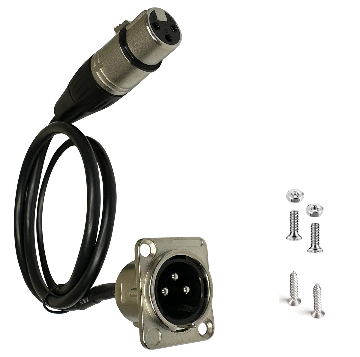 DIYTECH Premium XLR pass-through cable stage box connection for reliable routing