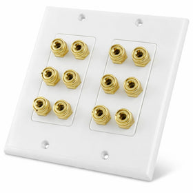 DIYTECH RCA wall plate connection demonstrating versatile audio source linking.