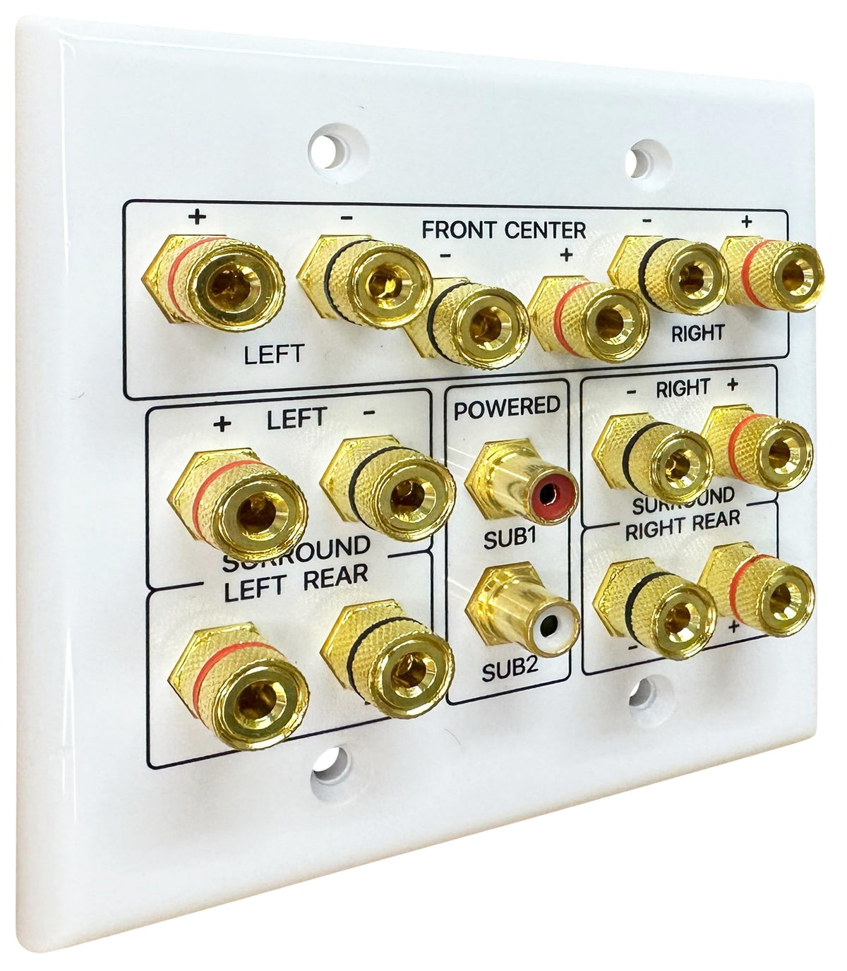 DIYTECH slim side profile of the wall plate for low-profile wall installations