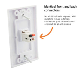 DIYTECH Speaker Keystone Jack push-n-play installation ideal for quick surround sound setups