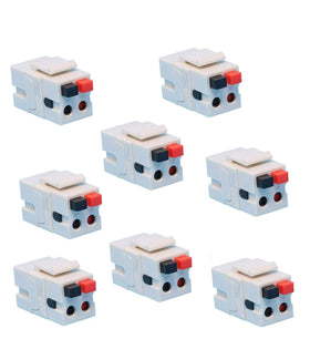 DIYTECH Speaker Keystone Jack spring-loaded white for easy, tool-free wiring in home theater