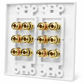 DIYTECH subwoofer wall plate connection enabling enhanced bass control.