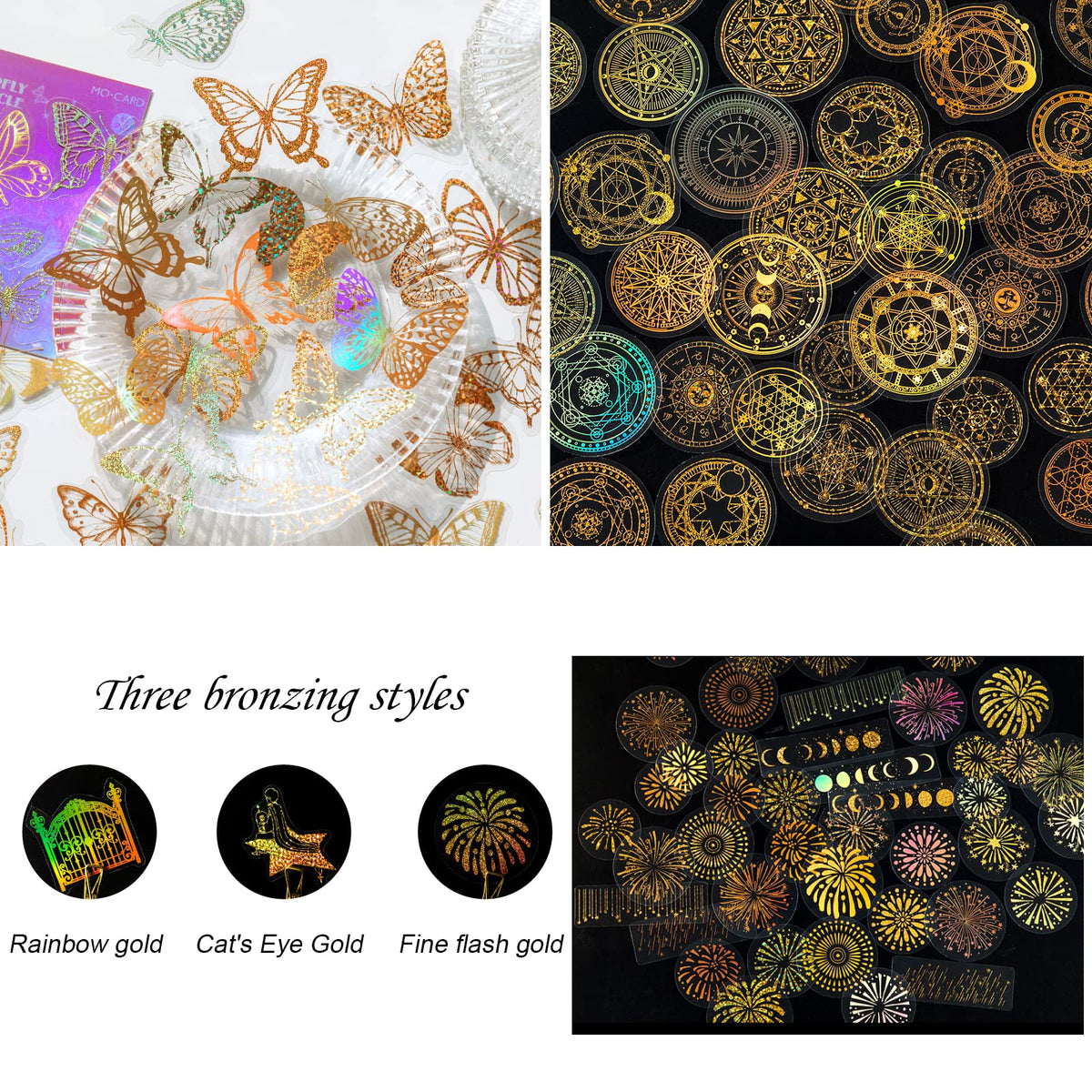Dizdkizd resin art embellishment using gold stickers for extra sparkle