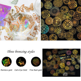 Dizdkizd resin art embellishment using gold stickers for extra sparkle