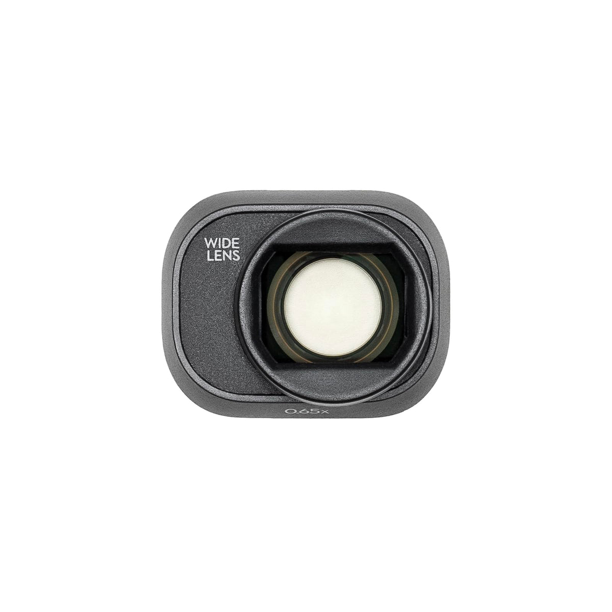 DJI wide-angle lens glass close-up illustrating optical quality benefit