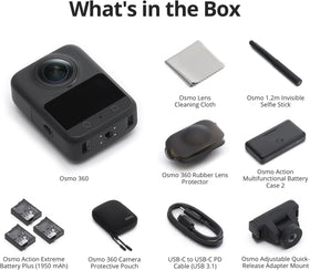 DJI Osmo 360 Adventure Combo accessories kit for versatile setups