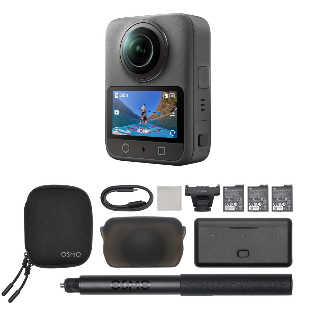 DJI Osmo 360 Adventure Combo waterproof camera for all-weather filming.