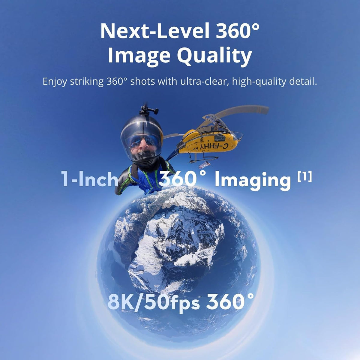 DJI Osmo 360 invisible selfie stick view for seamless wide selfies