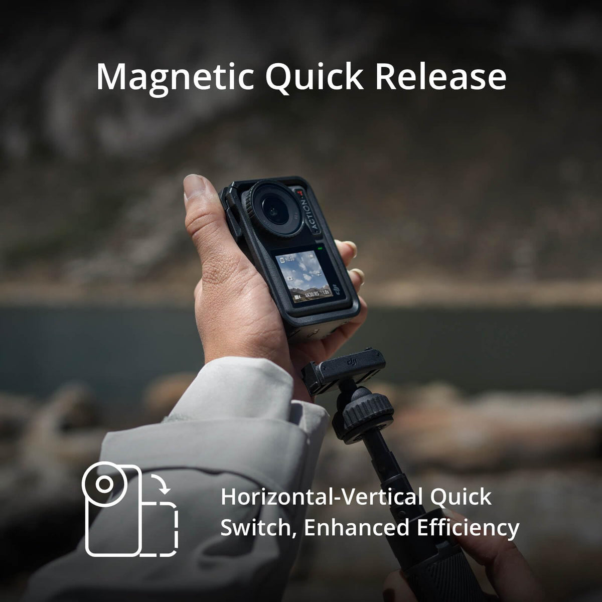 DJI Osmo Action 4 4K 120fps shot highlighting ultra-smooth slow motion capability.