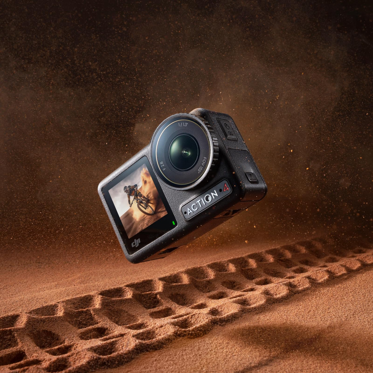 DJI Osmo Action 4 dual screens enable easy framing and quick review.