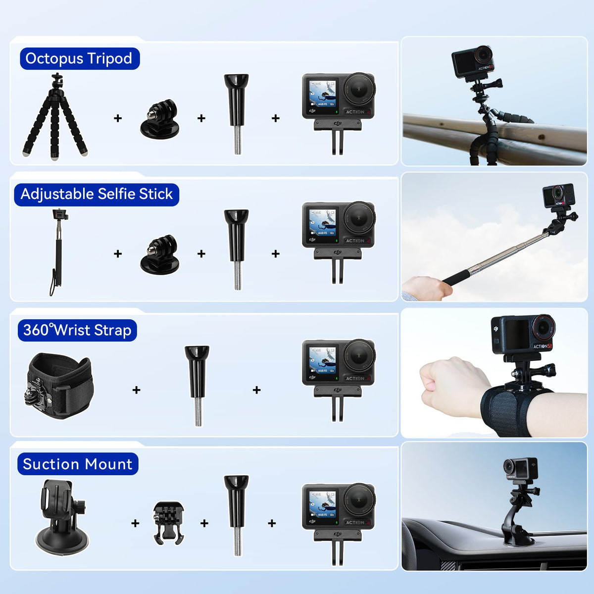DJI Osmo Action 4 extra batteries extend recording time on adventures.