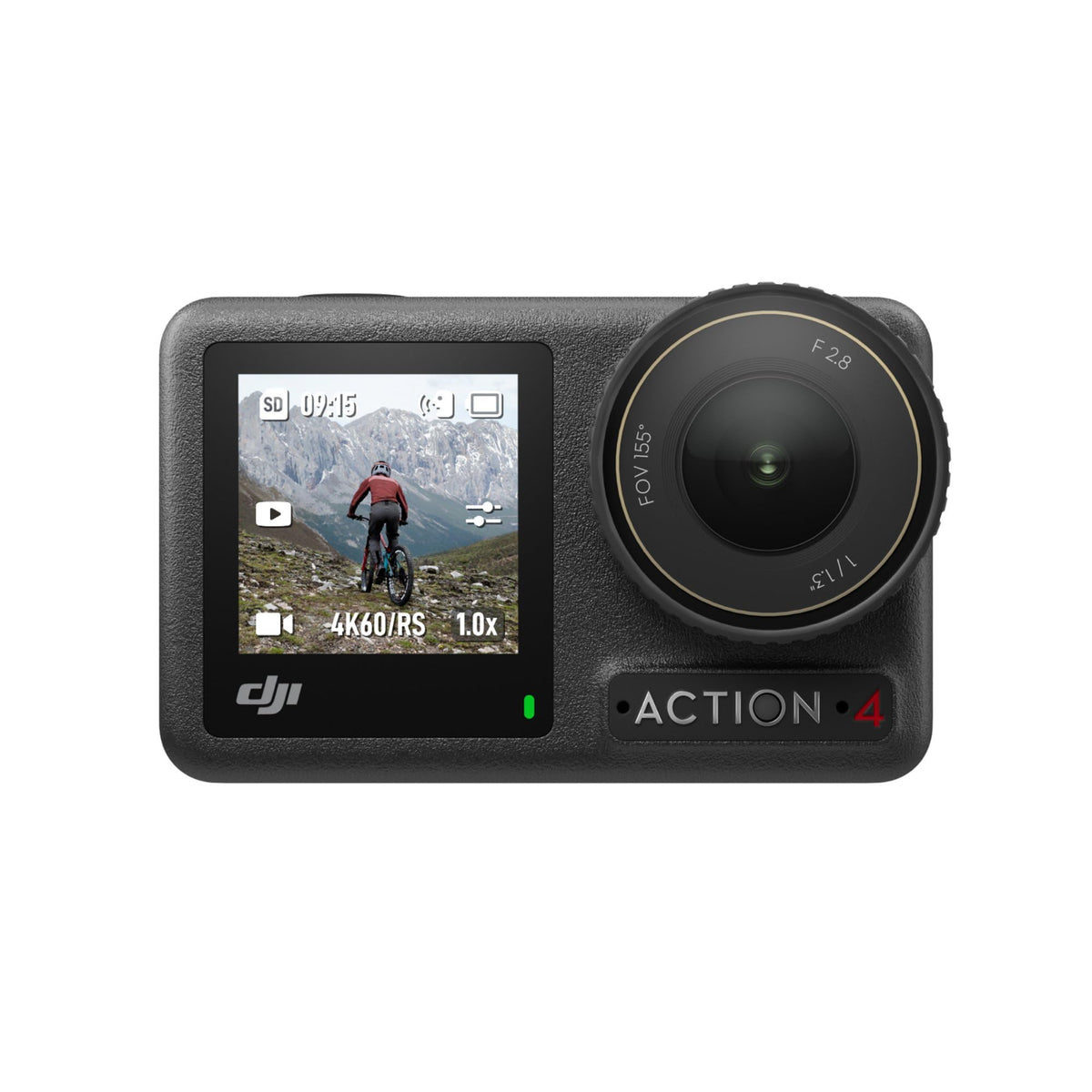 DJI Osmo Action 4 front view demonstrates portable design for travel vlogging.