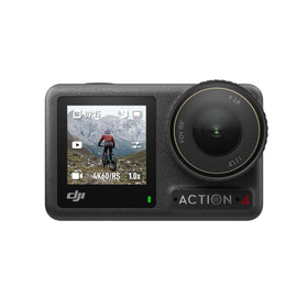 DJI Osmo Action 4 front view demonstrates portable design for travel vlogging.