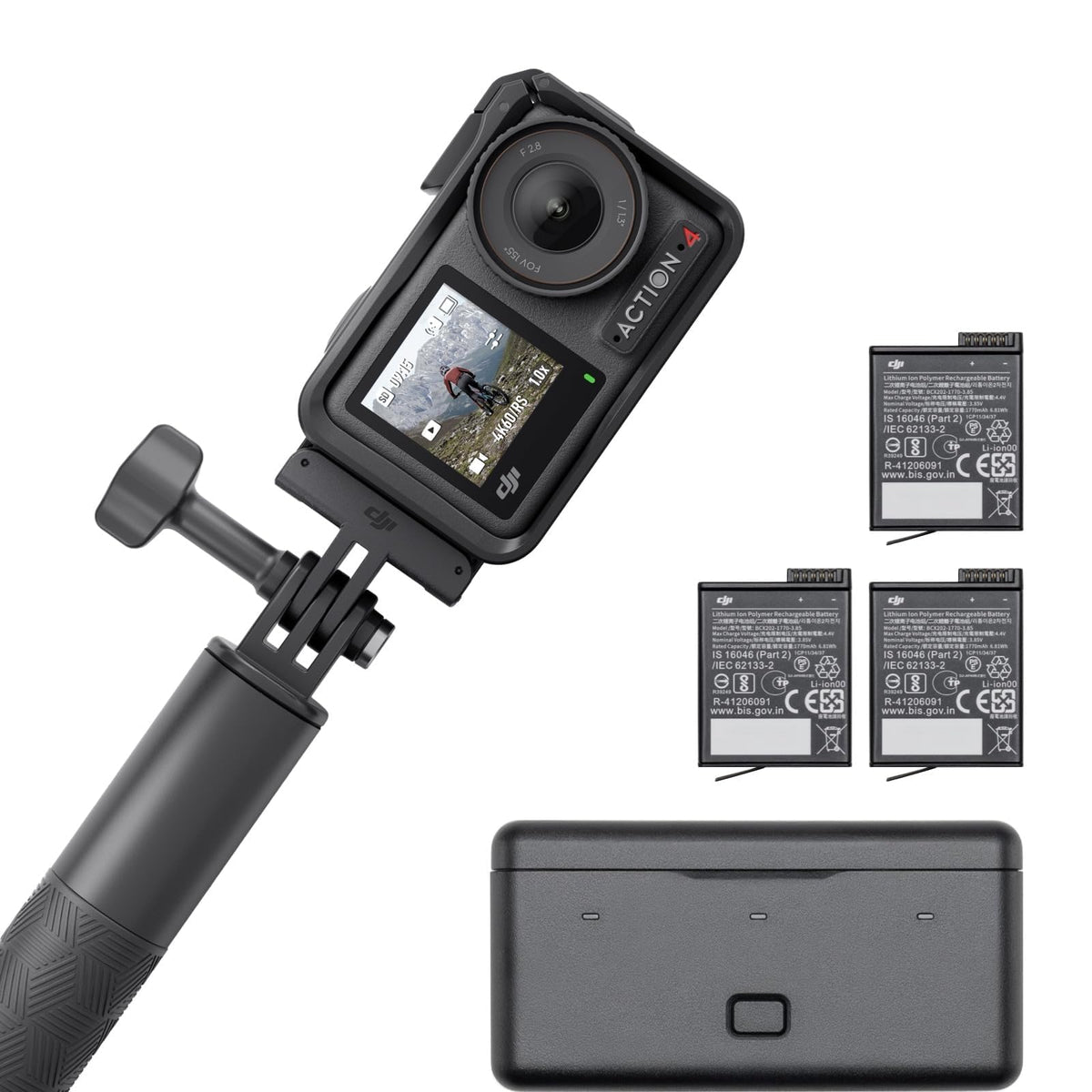 DJI Osmo Action 4 front view ready for action-packed adventures.