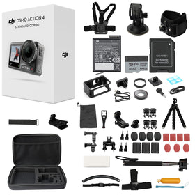 DJI Osmo Action 4 standard combo with 64GB card for quick on-the-go filming