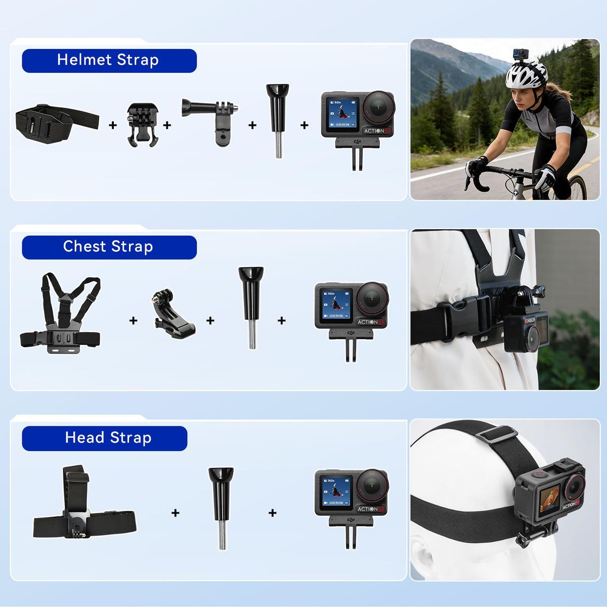 DJI Osmo Action 5 Pro with 47GB built in storage for quick access.