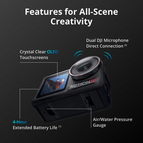 DJI Osmo Action 5 Pro dual OLED screens for easy framing.