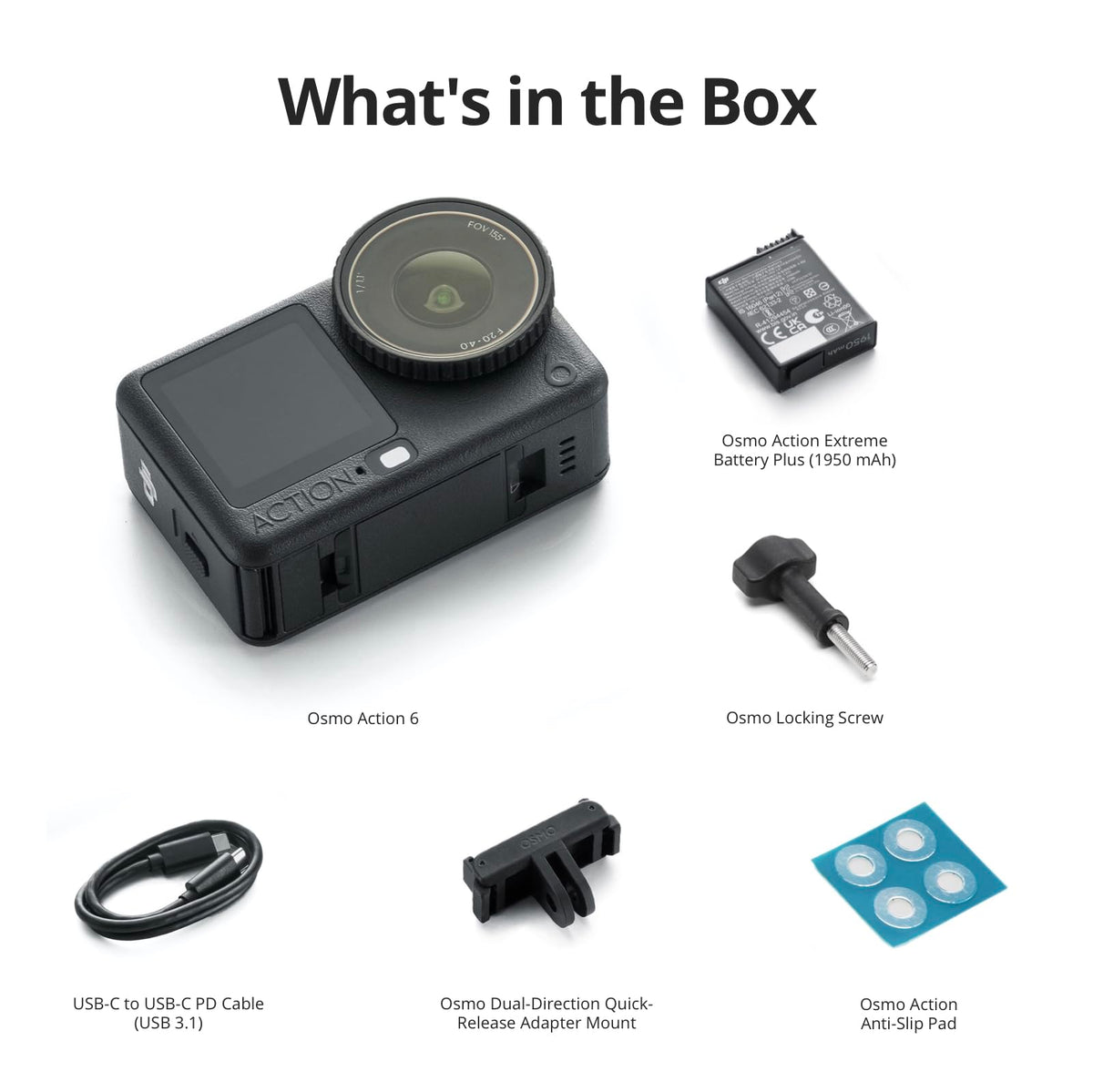 DJI Osmo Action 6 Essential Combo packaging for quick, ready-to-film setup.