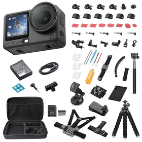 DJI Osmo Action 6 with Essential Combo showcasing bundled kit and accessories for creators on the go