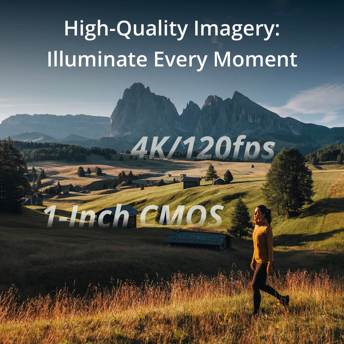 DJI Osmo Pocket 3 with 1-inch CMOS sensor delivers sharp detail in bright and low light.