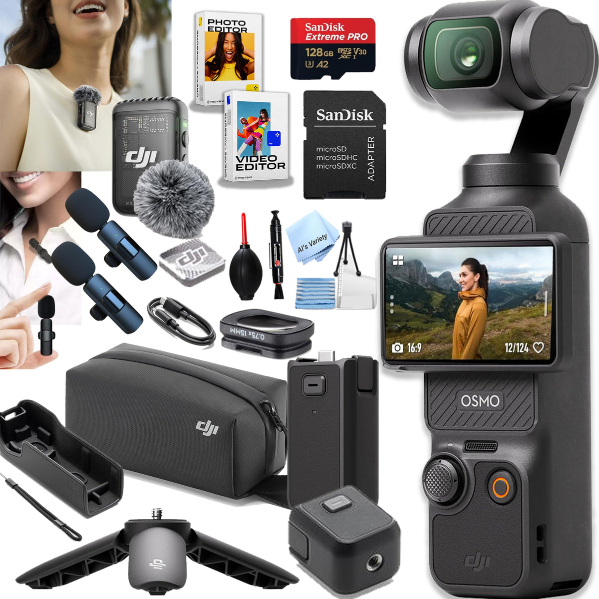 DJI Osmo Pocket 3 on 3-axis stabilization delivering smooth handheld footage.