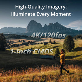 DJI Osmo Pocket 3 touch screen enables quick framing for vertical or horizontal shots.
