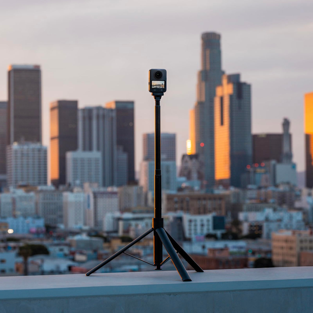 DJI Osmo tripod closeup of leg footing showing non-slip support for stable shots