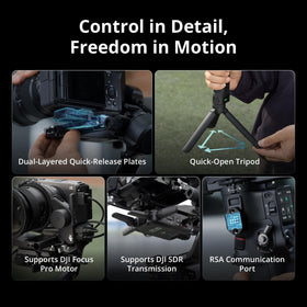 DJI RS 5 BG33 battery grip delivers extended power for longer shooting sessions.