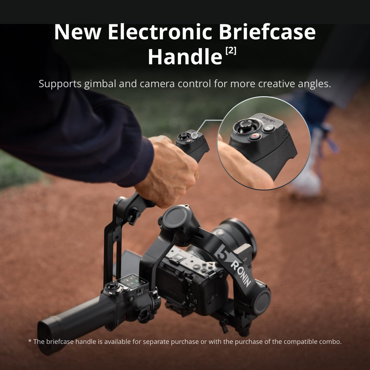 DJI RS 5 fine-tuning knobs provide precise balance for heavy camera setups.