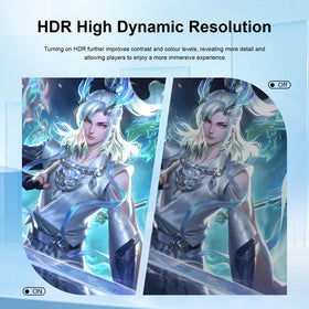 DJiEX 24in HDR-ready display highlights HDR10 support for richer scenes.