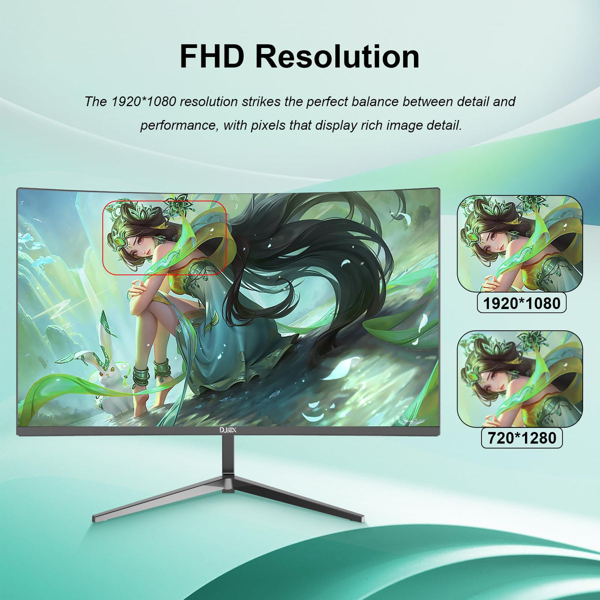 DJiEX 100Hz refresh maintains smooth motion in daily tasks and games