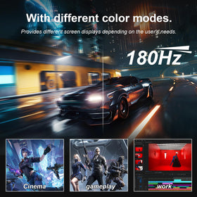 DJiEX monitor ports and connectivity showing HDMI and DisplayPort versatility.