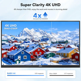 DJiEX 32 inch 4K monitor contrast detail showing deep blacks