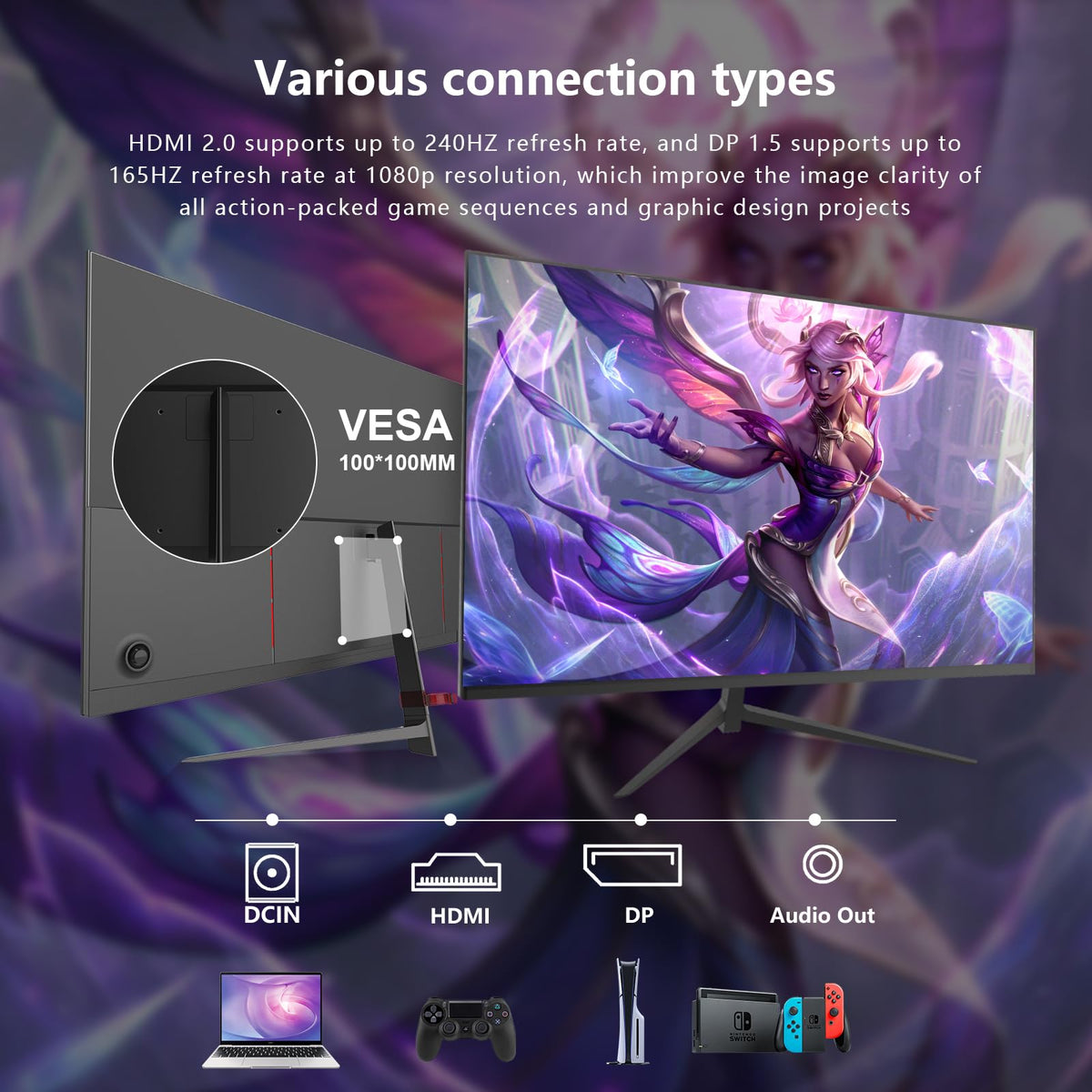 DJiEX edge-to-edge bezel design enhances immersive viewing