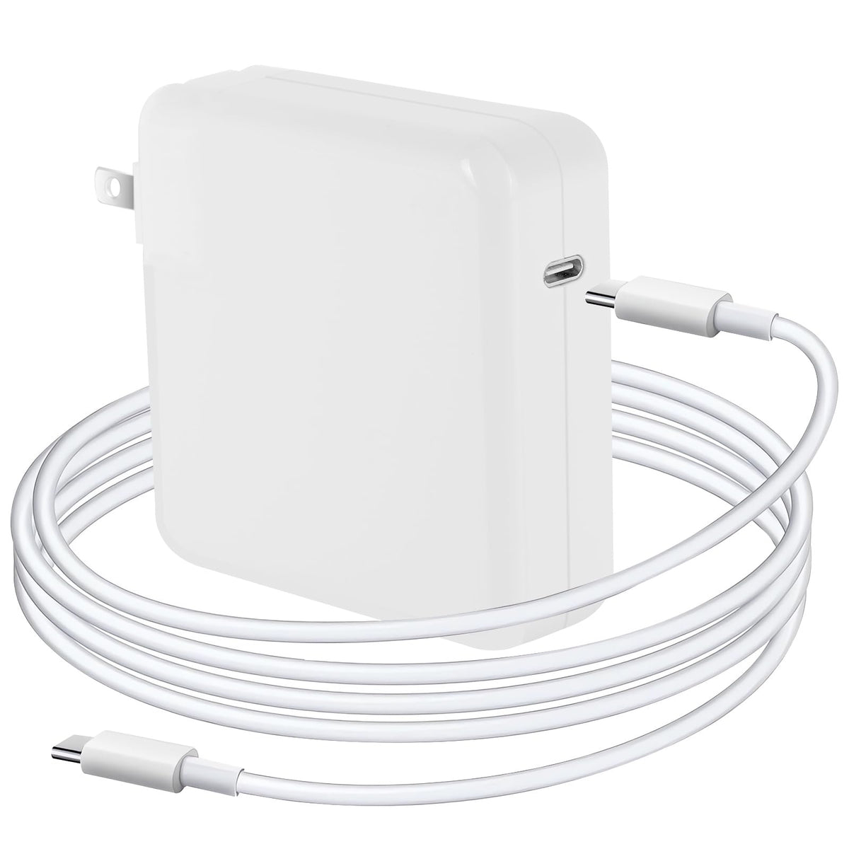 Djsanu front view of charger showing compact design and fast charging benefit